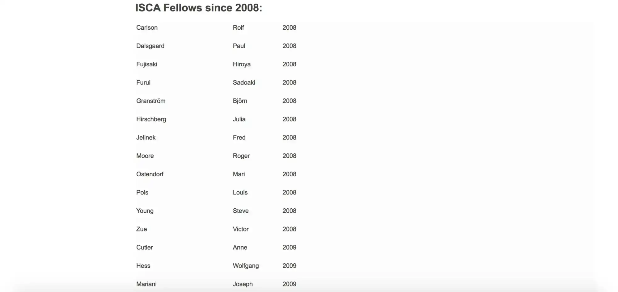 可見至 2011 為止，共選出 Fellow 30 人；而李教授列在 2010 選上的 6 人之中。